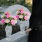 Cemetery Vase, Memorial Grave Vase with Ground Spikes, Angel Vases for Artificial Flowers, Grave Flowers Holder for Cemetery Headstone (1Piece, Flowers are NOT Included)